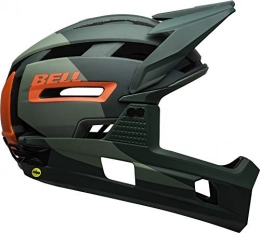 Bell Mountain Bike Helmet BELL Men's Super Air R Mips Mountain Bike Helmet, Matte / Gloss Green / Infrared, M | 55-59cm