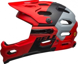 Bell Mountain Bike Helmet Bell Unisex - Adult SUPER 3R MIPS Cycling Helmet Downdraft Mat Crimson / Black, M