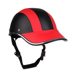 Claean-Acces-Home Unisex Adult's Hyban with Led Helmets Adjustable Unisex Bike Cycling Helmet Baseball Cap Anti UV Safety Bicycle Helmet Men Women Road Bike Helmet for MTB Skating-Black_Red