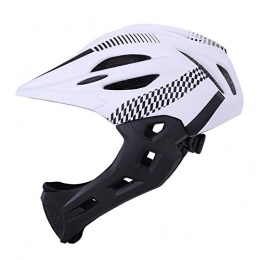 CZCJD Cycling Helmet Bikekid Bicycle Helmet Detachable Pro Protection Children Full Face Bike Cycling Led Mountain Mtb Road Helmet,White