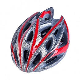 DIMPLEYA Mountain Bike Helmet DIMPLEYA Cycling Helmet Bicycle Helmets Matte Black Unisex Bike Helmet Back Light Mountain Road Integrally Molded Breathable Road Mountain MTB Bike Helmet Ultralight, red silver