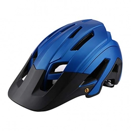 FAGavin Mountain Bike Helmet FAGavin Motorcycle Helmet Big Hat Bicycle Helmet Mountain Bike One-piece Riding Helmet Men And Women Breathable Helmetn (Color : Blue)