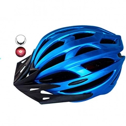 Yuan Ou Mountain Bike Helmet Helmet Yuan Ou Bicycle Helmet LED Light Intergrally-molded Cycling Helmet Mountain Road Bike Helmet Sport Safe Hat Blue