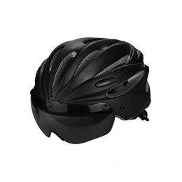 Yuan Ou Mountain Bike Helmet Helmet Yuan Ou High Density Eps Cycling Helmet With Visor Magnetic Goggle Integrally-molded Mtb Road Bike Helmet 56-62cm BLACK 2