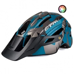 Yuan Ou Mountain Bike Helmet Helmet Yuan Ou MTB Bicycle Helmet Camouflage Helmet Mountain Road Bike Riding Helmet With Tail Light L(58-61cm) Blue black Tigray