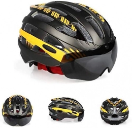 Xtrxtrdsf Mountain Bike Helmet Magnetic Glasses Sports Helmet Integrated Bicycle Helmet Outdoor Mountain Bike Helmet Adjustable Size Effective xtrxtrdsf (Color : Yellow)