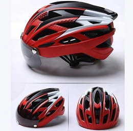 Xtrxtrdsf Mountain Bike Helmet Magnetic Helmet Bicycle Helmet Riding Helmet Mountain Bike Helmet And Goggles Adult Breathable Safety Men And Women Helmet Effective xtrxtrdsf (Color : Red)