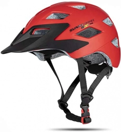 MOKFIRE Mountain Bike Helmet MOKFIRE Kids Helmet -Boys Girls Bike Helmet with Removable Visor Large Vents and LED Rear Lights, Children Helmet Adjustable for Cycling Skating Scooter 54-57cm (Ages 5-13)