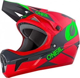 O'Neal Mountain Bike Helmet O'Neal Sonus Deft All Mountain Bike Helm Fullface Downhill Freeride Cross Trail MTB DH FR, 0805, Farbe Rot Grn, Gre S