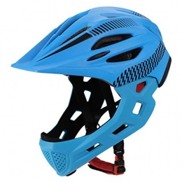 WOOPOWER Children's Cycling Helmet, Detachable Full Face Chin Protection Balance Bicycle Safety Helmet with Rear Light & Breathable Holes for Riding/Skateboard/Bike/Scooter