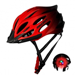 YANWA Mountain Bike Helmet YANWA Ultralight Helmet Intergrally-molded Mountain Road bikeï¼Œ Bicycle MTB Safe Helmetï¼Œwith LED Light and Detachableï¼ŒCycling Helmet for Adult Men Women Bicycle