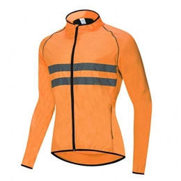 Beylore Clothing Beylore Cycling Jacket Women Reflective Waterproof Ladies Cycling Jacket Breathable Reflective Running Jacket Women High Visibility MTB Jersey Rain Coat for Outdoor MTB Cycling Running, Orange, L