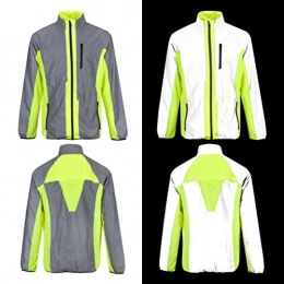 BTR Hi Vis Reflective Cycling & Running Jacket. Fits Men & Women. High Visibility (Hi Viz) & VERY Reflective Outdoor Sports Jacket. Small 38-40 inches