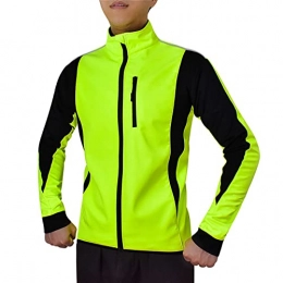 LGZY Clothing LGZY Mens Thermal Cycling Jacket Waterproof Winter Bike Apparel Windproof Road Bike and Mountain Bike, Green, XXL