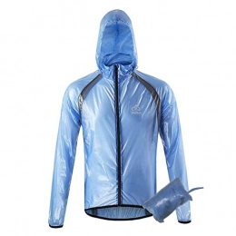 Shclker Clothing Shclker Men's Cycling Running Jacket, Waterproof Windproof Raincoat Lightweight Hooded Packable Windbreaker Reflective Mountain Bike Racing Jacket for Fishing, Sports, Hiking, Outdoors