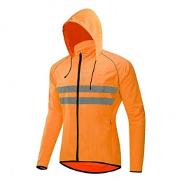 WBNCUAP Clothing WBNCUAP Mountain Road Bike Riding Windbreaker Hooded Windbreaker Reflective Breathable Skin Windbreaker Long Sleeve Jacket (Color : O, Size : Medium)