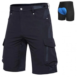 Ally Mountain Bike Short Ally Padded Mountain Bike Shorts, Water Repellent Mens Cycling MTB Shorts, 7 Pockets