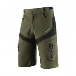 BERGRISAR Mountain Bike Short BERGRISAR Men's Cycling Shorts MTB Mountain Bike Bicycle Shorts Zipper Pockets 1806BG Army Green Size Medium