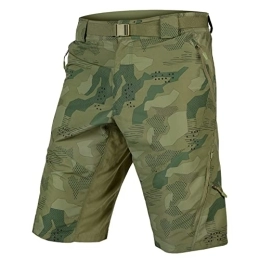 Endura Mountain Bike Short Endura Hummvee Mountain Bike Baggy Cycling Short II with Liner, Olive Camo, Small