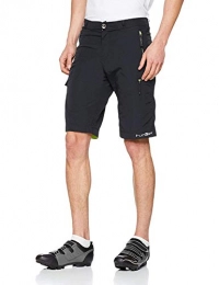 Funkier Mountain Bike Short Funkier Men's Adventure Baggy Shorts With Padded Liner MTB Active Mountain Bike, Black, Medium