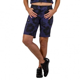 SHEBEEST Women's Dirty Beest Mountain Biking/Cycling Shorts, Zinnia-Navy/Black, Large