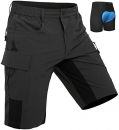 Wespornow Mountain Bike Short Wespornow Men's-MTB-Shorts Mountain-Bike-Shorts Loose-Fit-Baggy-Cycling-Bicycle-Biking-Shorts (Black, Medium)