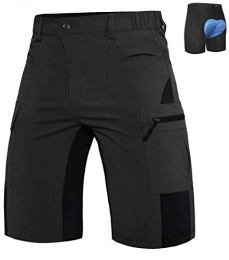 Wespornow Mountain Bike Short Wespornow Men's-MTB-Shorts Mountain-Bike-Shorts Loose-Fit-Baggy-Cycling-Bicycle-Biking-Shorts (Black, X-Large)