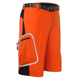 YUJIA Mountain Bike Short YUJIA Men's Cycling Shorts Bike Bicycle MTB Mountain Bike Shorts Loose Fit Cycling Baggy Cycle Pants Orange-XXXXL