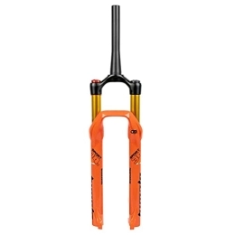 ZFF Mountainbike Gabeln 26 27.5 29 Zoll MTB Luftgefederte Gabel Federweg 100mm XC Mountainbike Vordere Gabeln 1-1 / 2" Schulter-Steuerung Magnesium+Aluminium-Legierung QR 2120g (Color : Orange, Size : 26inch)