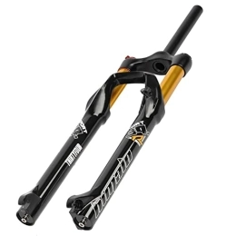 ZFF Mountainbike Gabeln 26 27.5 29 Zoll MTB Luftgefederte Gabel Federweg 100mm XC Mountainbike Vordere Gabeln 1-1 / 8" Schulter-Steuerung QR Magnesium+Aluminium-Legierung Schnellspanner 2120g (Color : Gold, Size : 29inch)