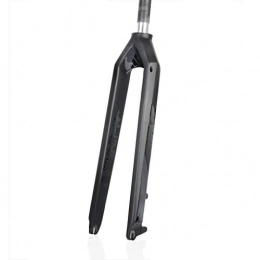 Mountain Bike Ersatzteiles AM / TG6 Mountainbike Federgabel, Ultraleicht hochfeste Carbon-Faser-gerades Rohr Starre Hart Gabel (schwarz)