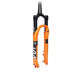 Boxkat Mountainbike Gabeln Boxkat Fahrrad 26 / 27.5 / 29Zoll Federung Vorderradgabel, Mountainbike Stoßdämpfer Magnesiumlegierung Luft-Gabeln Verjüngter Gabelschaft (Color : Orange, Size : 27.5)