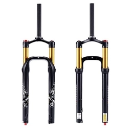 BUCKLOS Ersatzteiles BUCKLOS 【US-Lager】 26 Zoll MTB Luftgabel Schnee Fett Mountainbike Gabel Reise 120 mm, Rückprall-Anpassung Fahrrad Vorderradgabeln für 10, 2 cm Reifen Scheibenbremse, passend für