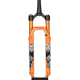 CEmeLi Mountainbike Gabeln CEmeLi 26 27 29 Zoll Luftfedergabel Federweg 100 mm 1-1 / 2 Zoll konisches Rohr QR 9 mm manuelle Sperre Ultraleichte Mountainbike-Vorderradgabel Magnesium + Aluminiumlegierung (Orange 26 Zoll)