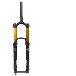 CEmeLi Mountainbike Gabeln Federung, Luftgabel, Boost-Gabel, 27, 5 29 Zoll, 110 x 15 mm, Zugstufeneinstellung, Steckachse für AM Trail, konisches Rohr, manuelle Steuerung, Fahrrad-Vorderradgabel, Fahrradzubehör (Schwarzgol