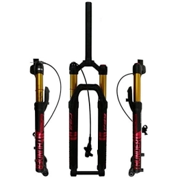 MZPWJD Mountainbike Gabeln Gabeln Mountainbike-Federgabel 27, 5" 29 Zoll Luftstoßdämpfer DH Fahrradgabel MTB 1-1 / 8 Gerader Gabelschaft 100mm Federweg Durch Achse Remote Lockout (Color : Red, Size : 29in)