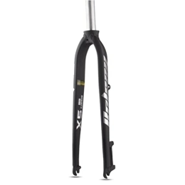 LSRRYD Ersatzteiles LSRRYD Aluminium Fahrrad Starrgabel 1-1 / 8" 26 / 27.5 / 29 Scheibenbremse Gerade Gabel MTB Mountainbike Federung Gabeln QR 9mm 800g (Color : Black, Size : 26'')