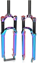 WLKY Ersatzteiles Mountain Bike Suspension Fork, 27.5 / 29 inch Air MTB Forks Straight Tube 28.6mm QR 9mm Travel 100mm Manual / Crown Lockout Disc Brake Cycling Accessories (27, 5 Zoll)