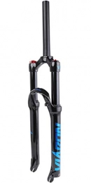 QHY Mountainbike Gabeln QHY 26" 27.5" 29" Mountainbike-Federgabel 1-1 / 8' Leichte Magnesiumlegierung MTB Bike Gas Gabel Schulter Steuerung Streicheln 120mm (Color : Blue, Size : 26inch)