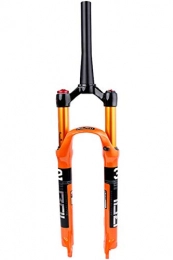 QHY Ersatzteiles QHY 26" 27.5" 29" Mountainbike-Federgabel, QR 9 * 100mm 1-1 / 2' Leichte Magnesiumlegierung MTB Bike Gas Gabel HL / RL Streicheln 120mm (Color : Orange-HL, Size : 29inch)