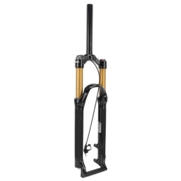 Tbest Ersatzteiles Tbest Gold Tube Fahrradgabel 27, 5-Zoll-Mountainbike-Vorderradgabel Federgabel Hochfeste Fernverriegelung Gerader Gabelschaft Silent Bike Suspension Vorderradgabel für Radfahren