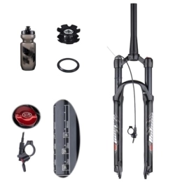 TS TAC-SKY Ersatzteiles TS TAC-SKY Federweg 120mm MTB Luftgabel Federung Fahrrad Vorderradaufhängung Mountainbike Gabeln Schock Pneumatisch 26 / 27.5 / 29 Zoll Gabeln (Color : Black, Size : 27.5 Tapered Remote)