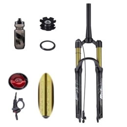 TS TAC-SKY Ersatzteiles TS TAC-SKY Federweg 120mm MTB Luftgabel Federung Fahrrad Vorderradaufhängung Mountainbike Gabeln Schock Pneumatisch 26 / 27.5 / 29 Zoll Gabeln (Color : Gold 27.5 Tapered Remote)