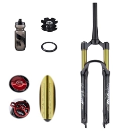 TS TAC-SKY Mountainbike Gabeln TS TAC-SKY Federweg 120mm MTB Luftgabel Federung Fahrrad Vorderradaufhängung Mountainbike Gabeln Schock Pneumatisch 26 / 27.5 / 29 Zoll Gabeln (Color : Gold, Size : 27.5 Tapered Manual)