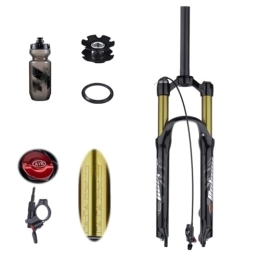 TS TAC-SKY Mountainbike Gabeln TS TAC-SKY Federweg 120mm MTB Luftgabel Federung Fahrrad Vorderradaufhängung Mountainbike Gabeln Schock Pneumatisch 26 / 27.5 / 29 Zoll Gabeln (Color : Gold, Size : 29 Straight Remote)