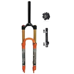 MabsSi Mountainbike Gabeln Ultraleichte Mtb-luftgabel Aus Legierung, 26 27, 5 29 Zoll Federweg, 140 Mm, Orange, Mountainbike-vordergabel, Federung Mit Rebound-einstellung(Size:29 INCH, Color:KONISCHE MANUELLE VERRIEGELUNG)