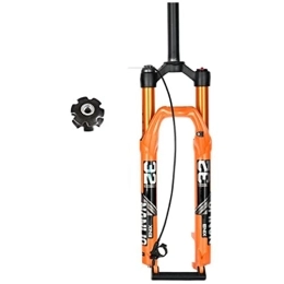 ZECHAO Mountainbike Gabeln ZECHAO 9mm Achse 26 27, 5 29in MTB Luft Federgabel, 1-1 / 2" Aluminiumlegierung Hub 120mm Fahrrad Stoßdämpfer Gabeln Mountainbike Fahrrad Federgabel (Color : Straight Remote Lock, Size : 29inch)