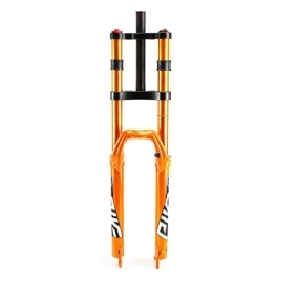 ZECHAO Ersatzteiles ZECHAO Fahrrad Federgabel MTB, 27, 5 / 29in Doppelte Schulterluftgabel 1-1 / 8" Fahrrad Stoßdämpfer Gabeln 150mm Federweg 9mm Achse Fahrrad Federgabel (Color : Orange, Size : 27.5inch)