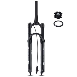 ZECHAO Mountainbike Gabeln ZECHAO Luftgabel, 26 / 27, 5 / 29in Federgabel for Mountainbikes 100mm Reise Fernsperre Scheibenbremse 9mm Schnellspanner Fahrrad Federgabel (Color : Balck-Tapered, Size : 27.5inch)