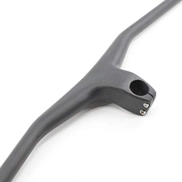 BINCIBH Ersatzteiles Rennrad Lenker, Bike Handlebar Extender Mountainbike glänzend matt 3k Vollkohlefaser-Fahrrad-Lenker- und Stiel integrierter MTB-Bar -17 Grad Winkelfreies Schiff Lenker Mountainbike